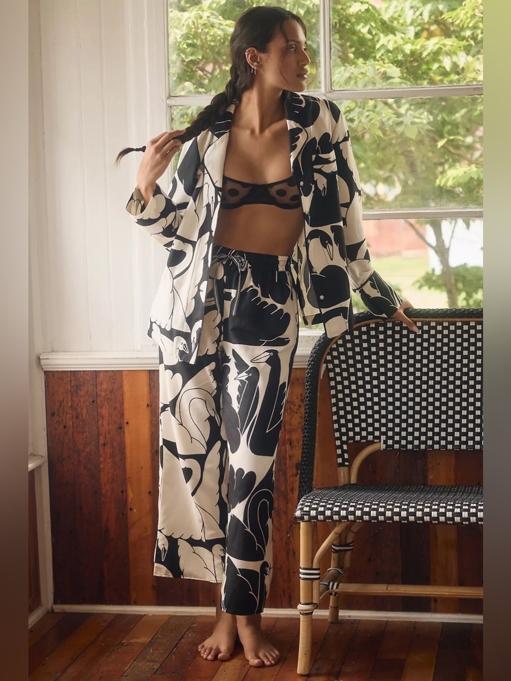 Cecilia Pettersson For Anthropologie Wide Leg Pajama Bottoms & Top